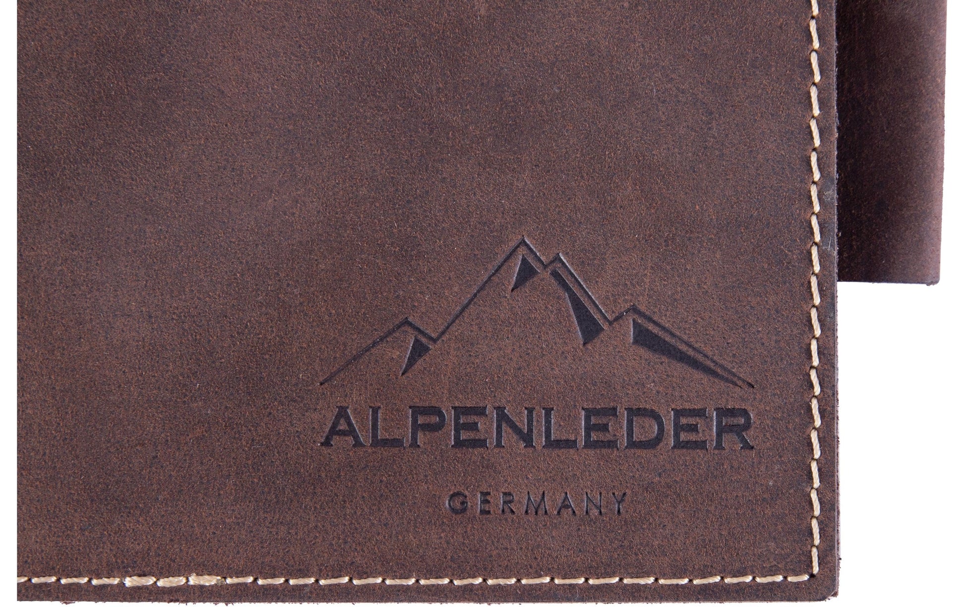 Alpenleder Notizbuch, A5, liniert, Spiralbindung – braun
