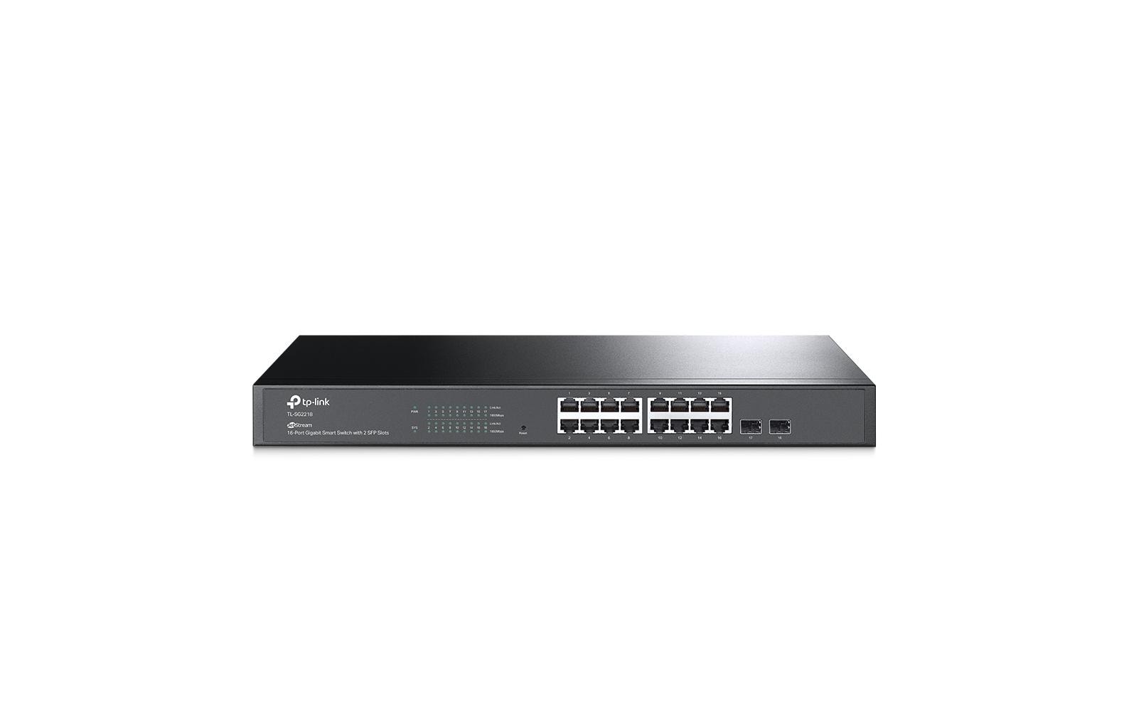 TP-Link SG2218 – Managed L2/L2+ Switch – 16× 1G, 2× SFP, 19", 1U