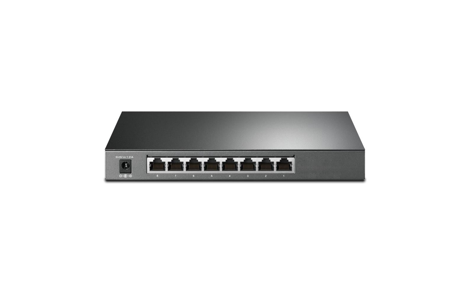 TP-Link SG2008P – Managed Switch – 8×GbE, L2/L2+, PoE+ 62 W, 19" Rack