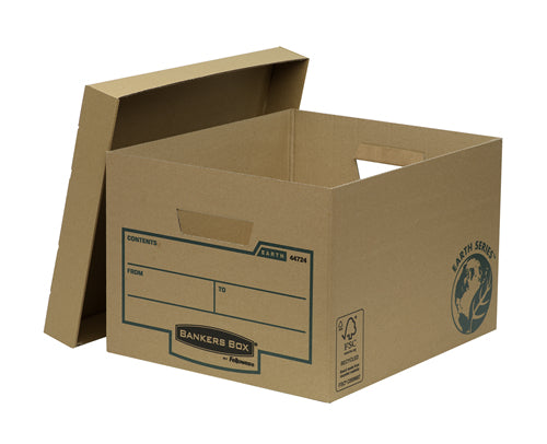 Fellowes Archivschachtel – für A4, B 326 × H 257 × T 396 mm, mit Deckel, braun, Karton, 1 Stück
