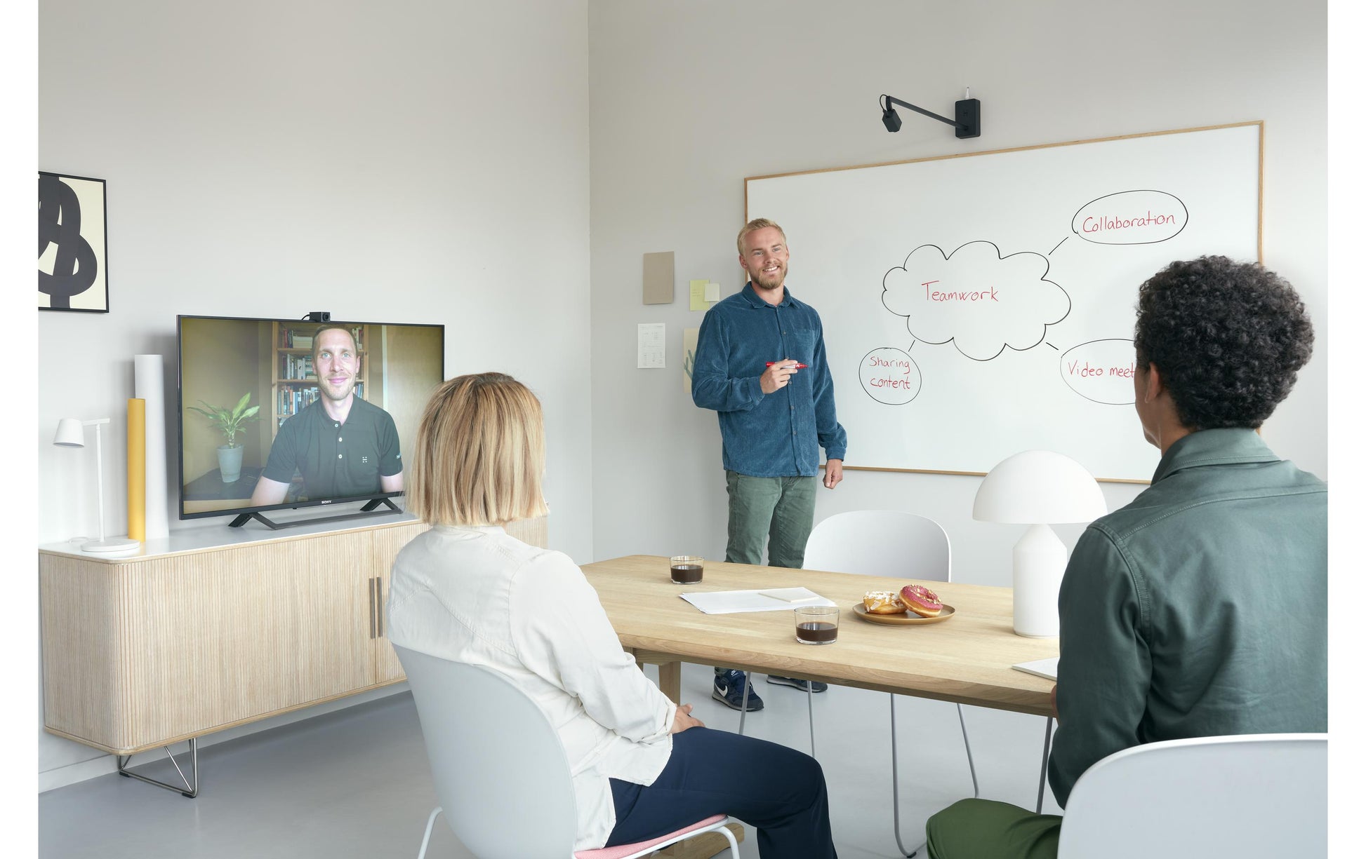 Huddly Canvas – Visualizer (Dokumentenkamera) – Full HD, 120° Sichtfeld, USB-C, für Microsoft Teams, Google Me