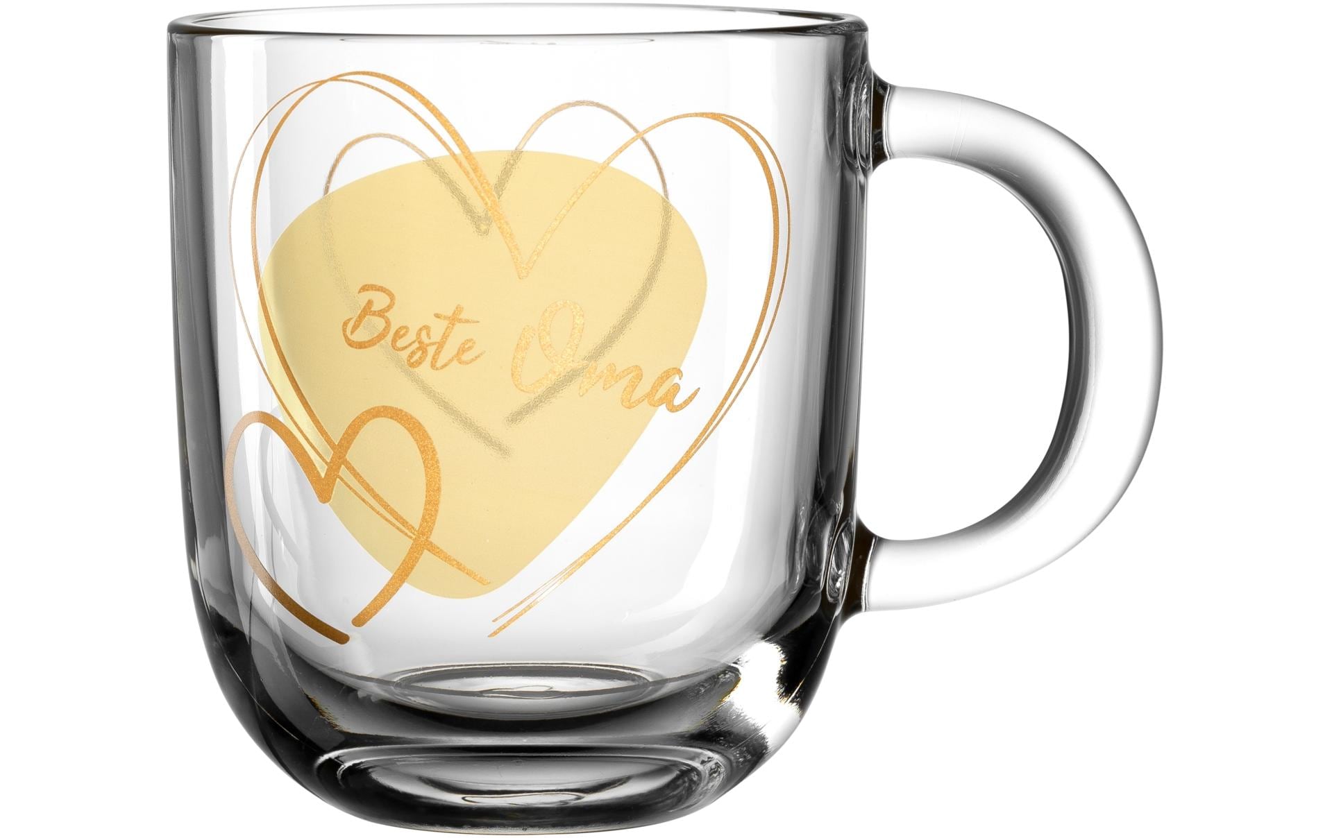 LEONARDO Tasse Emozione – 400 ml, Ø 8,7 cm, H 15,0 cm, Kalk-Natron-Glas, Transparent, mikrowellengeeignet