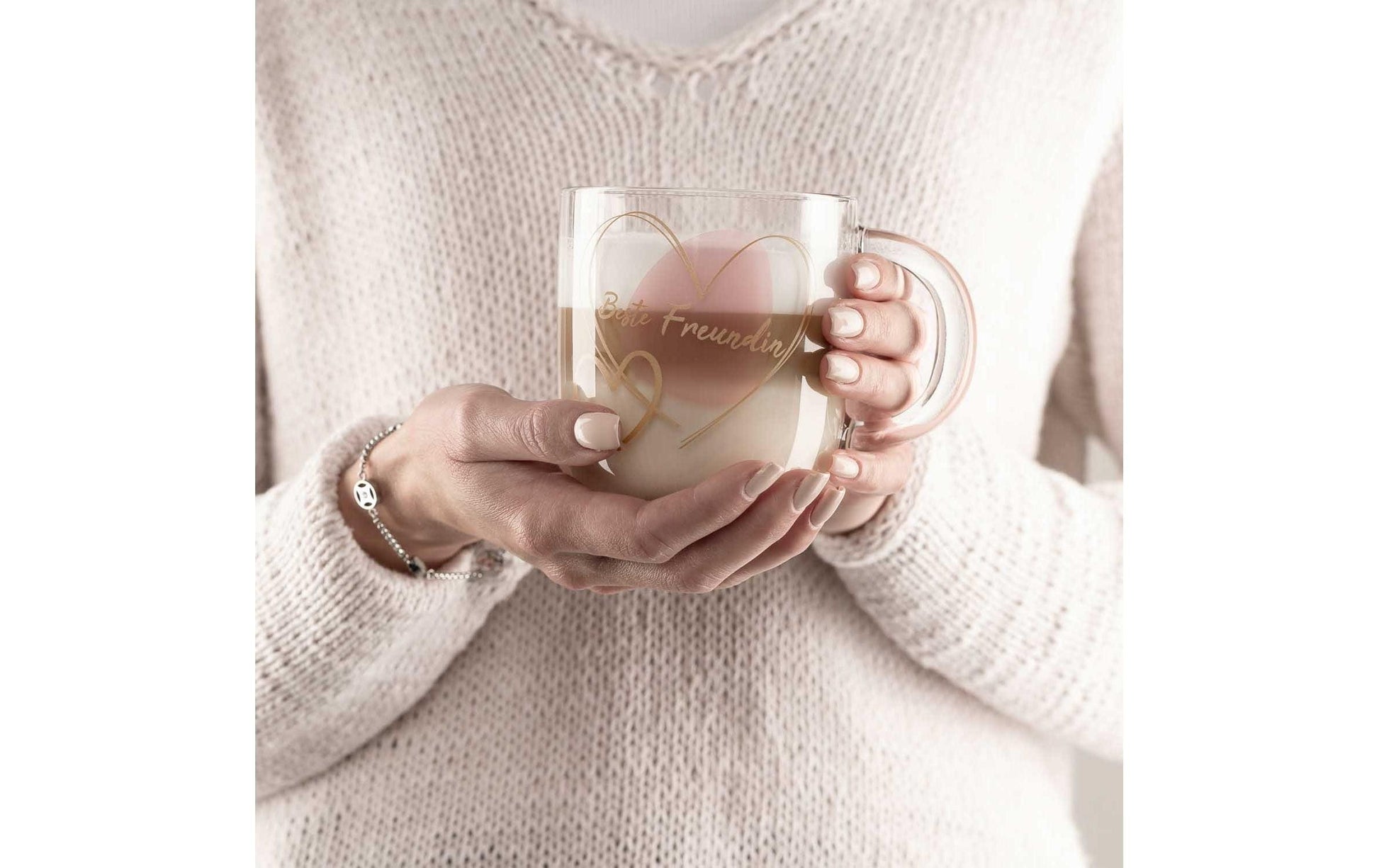 LEONARDO Kaffeetasse Emozione – 400 ml, Ø 8,7 cm (H 15 cm), Kalk-Natron-Glas, Transparent, mikrowellengeeignet