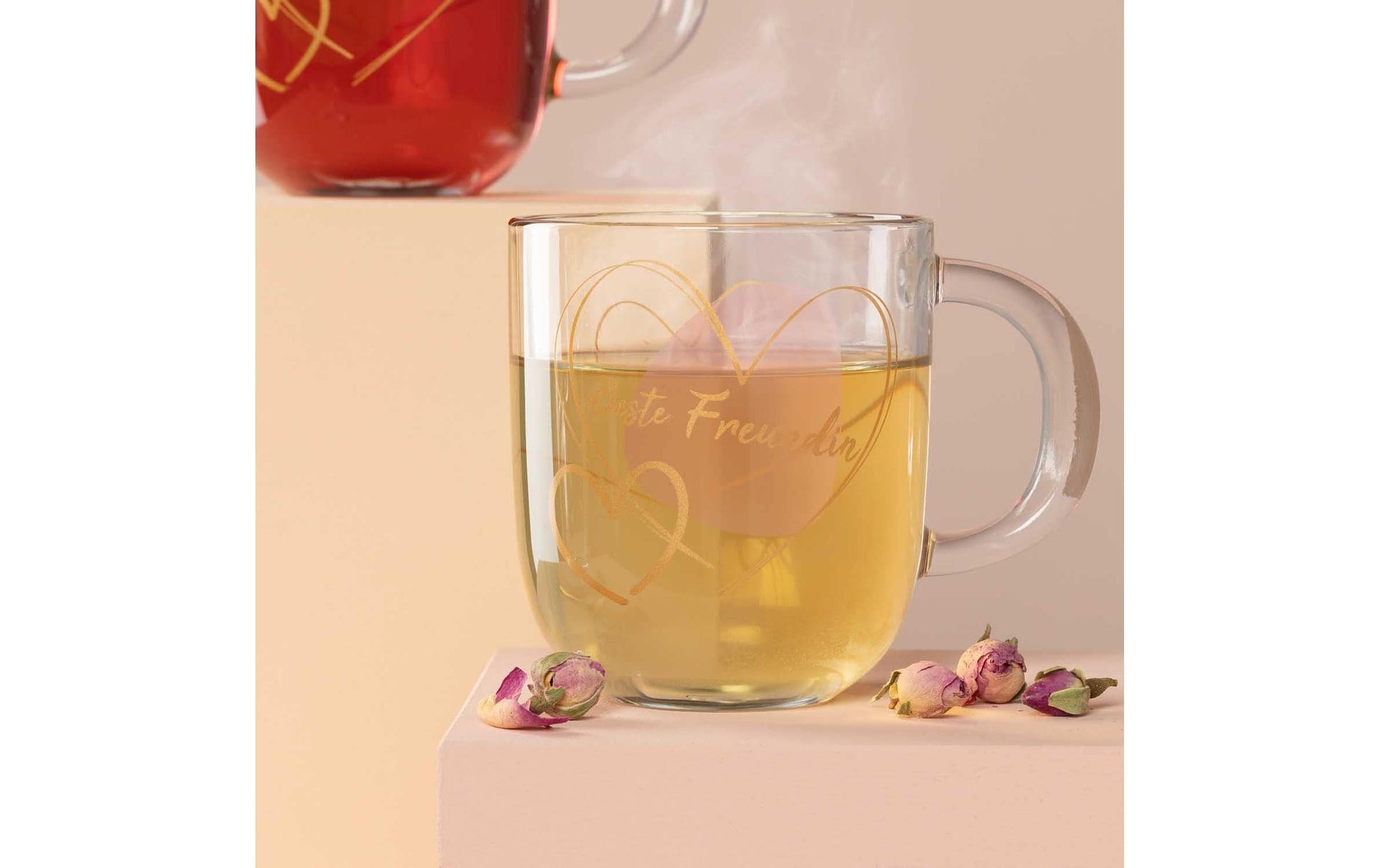 LEONARDO Kaffeetasse Emozione – 400 ml, Ø 8,7 cm (H 15 cm), Kalk-Natron-Glas, Transparent, mikrowellengeeignet