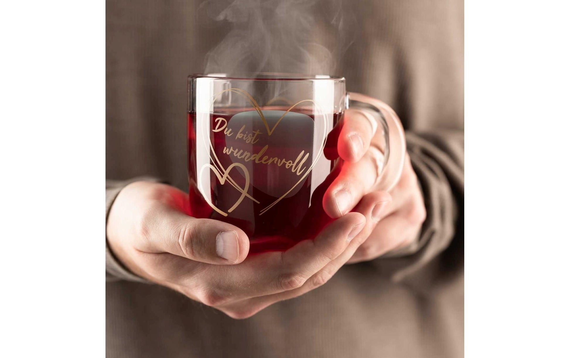 LEONARDO Kaffeetasse Emozione – 400 ml, Ø 8,7 cm, Glas, Transparent, mikrowellengeeignet