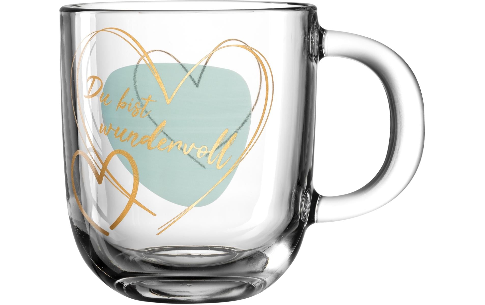 LEONARDO Kaffeetasse Emozione – 400 ml, Ø 8,7 cm, Glas, Transparent, mikrowellengeeignet