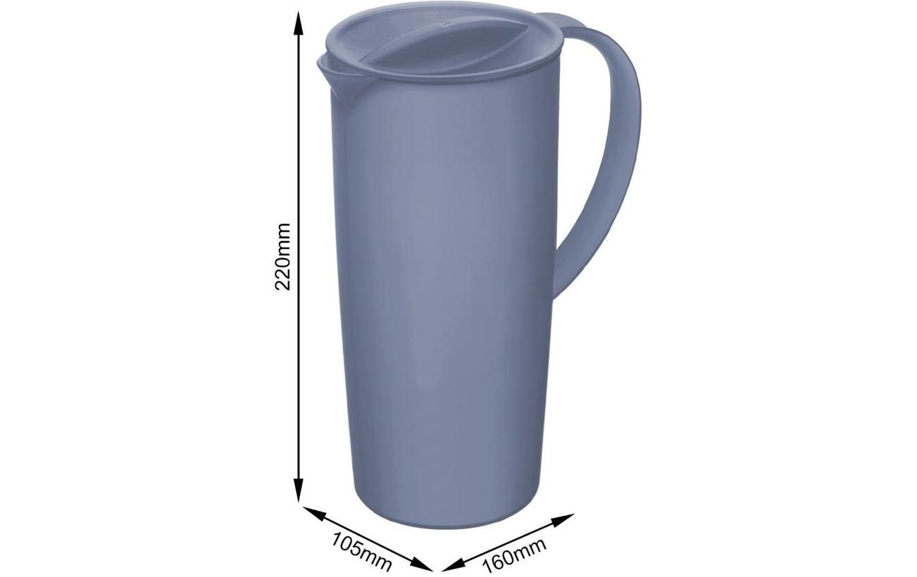 Rotho Caruba Krug – 1,2 l, Kunststoff, Horizon Blau, spülmaschinenfest, BPA-frei