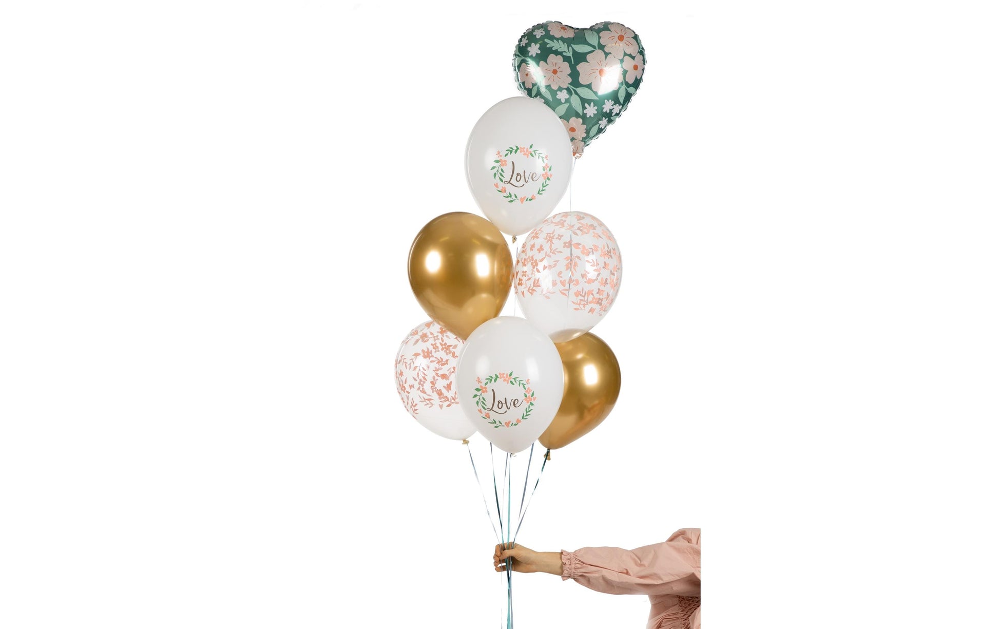 PartyDeco Luftballons Love – Weiss – Ø 30 cm – Latex – 6 Stk