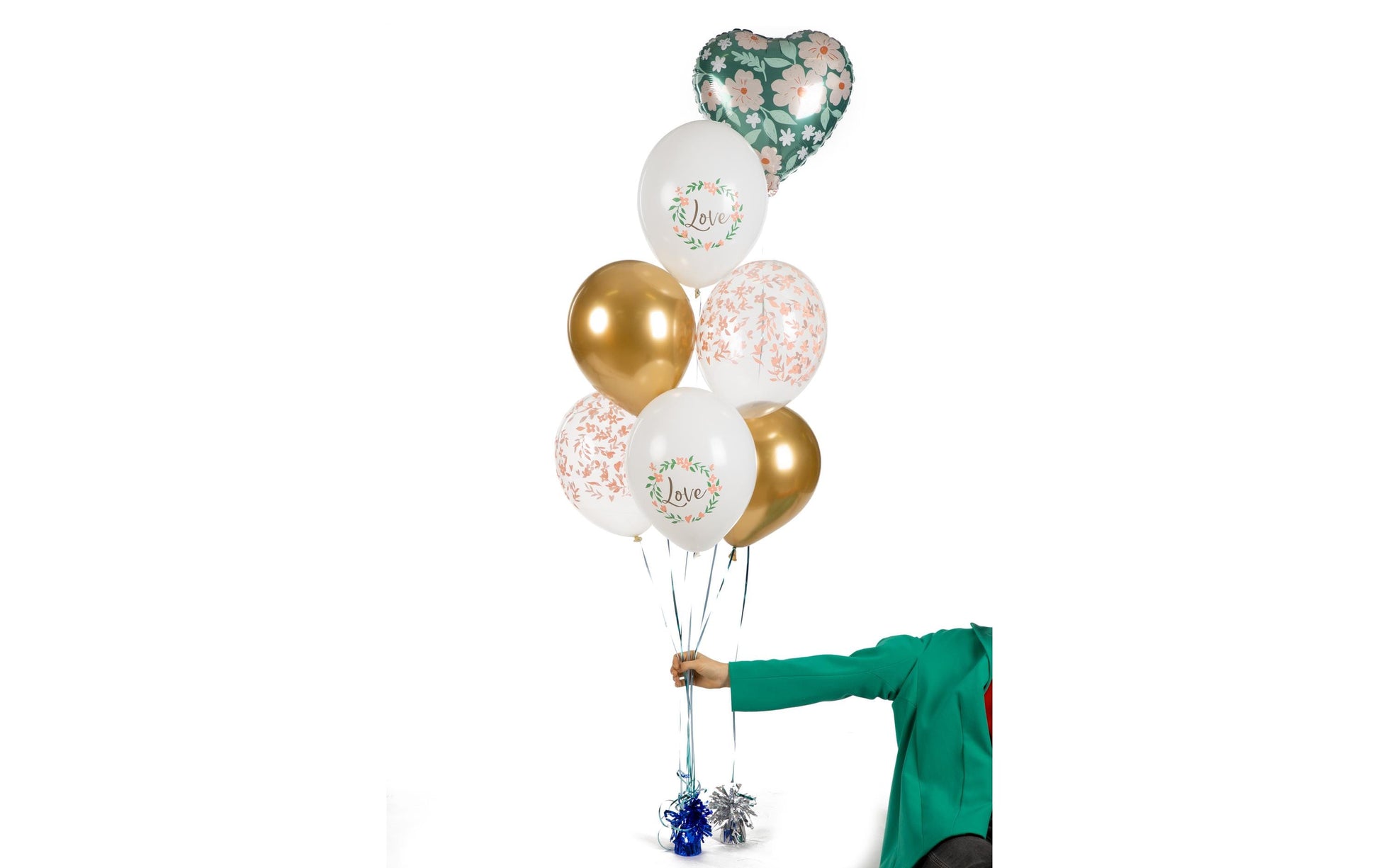 PartyDeco Luftballons Love – Weiss – Ø 30 cm – Latex – 6 Stk