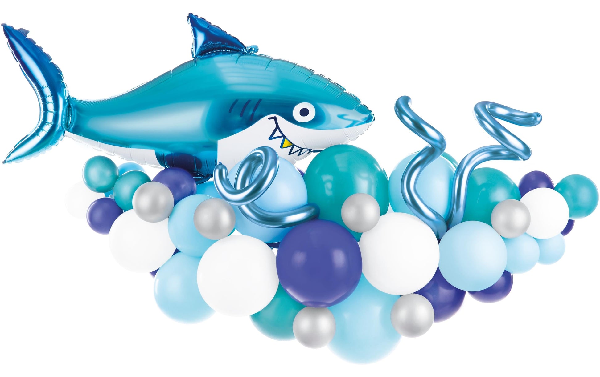 PartyDeco Hai Luftballons – Blau – 150 × 95 cm – Latex – 1 Stück