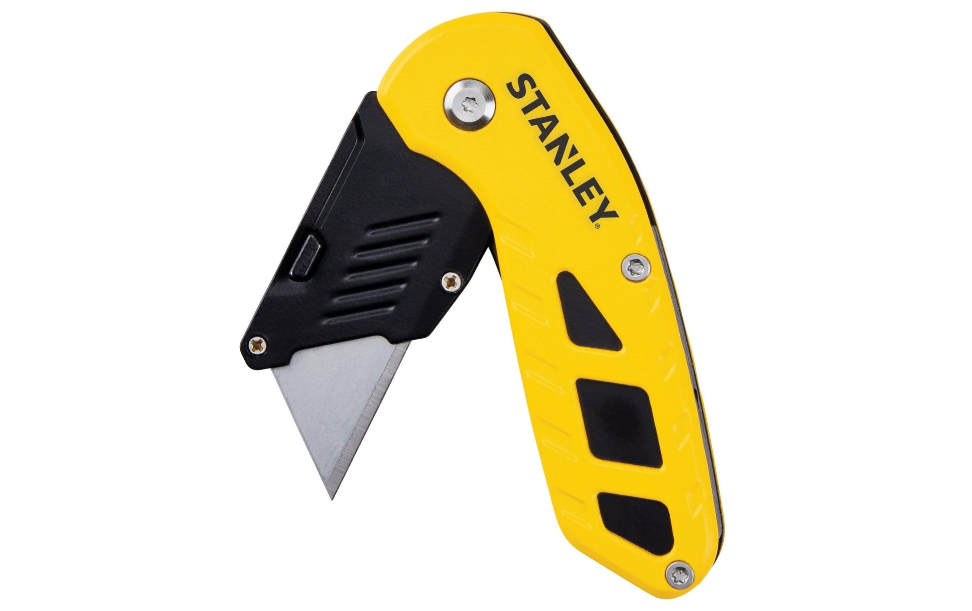 Stanley Einziehbares Trapezmesser, Aluminium-Druckguss, Klingenmagazin, Schwarz, 1 Stk.