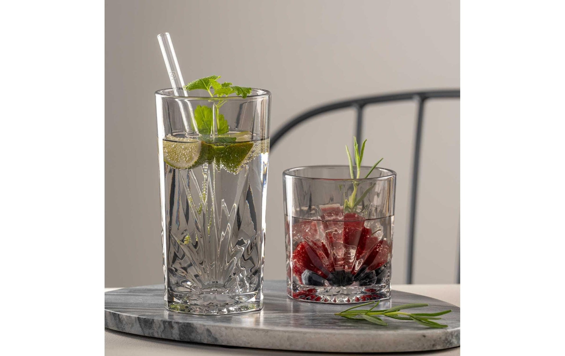 LEONARDO Whiskyglas SOF Capri – 4er Set, 220 ml, Ø 7,9 cm, H 8,5 cm, Glas, Grau, spülmaschinenfest
