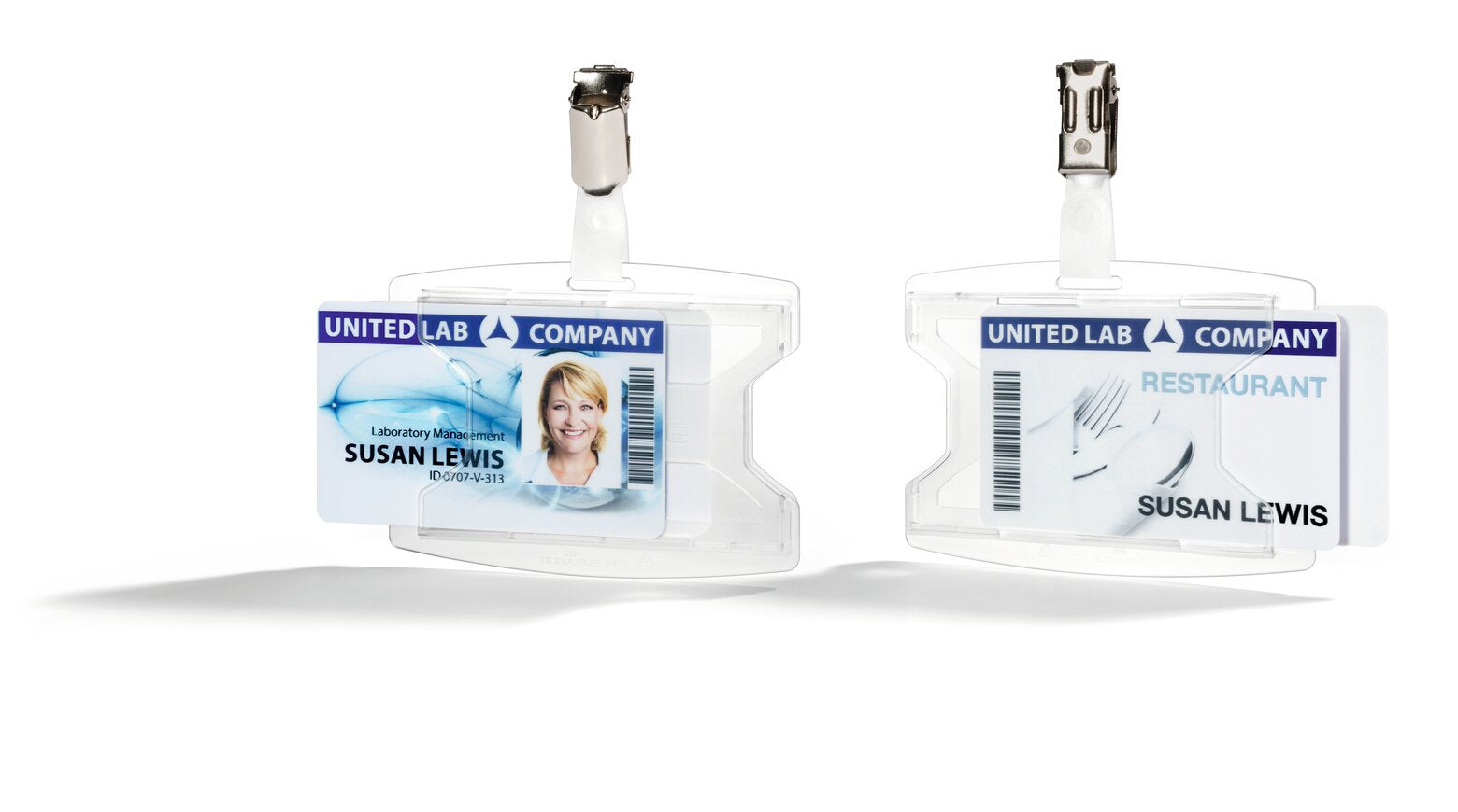 Durable Namensschild-Halterung, für Karten 85 × 54 mm, Polypropylen, transparent