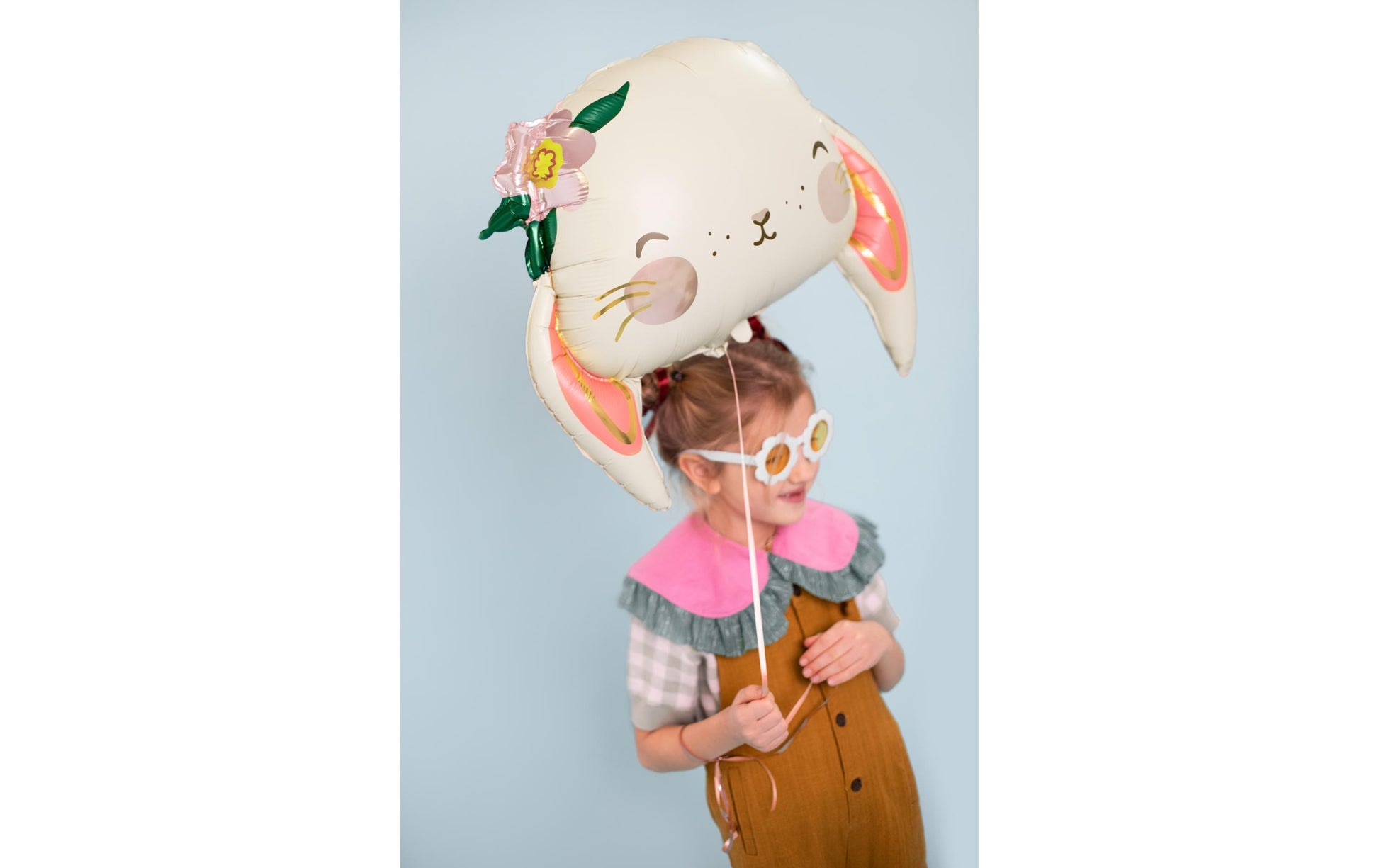 PartyDeco Folienballon – Hase – 65 × 55 cm – Folie, mehrfarbig