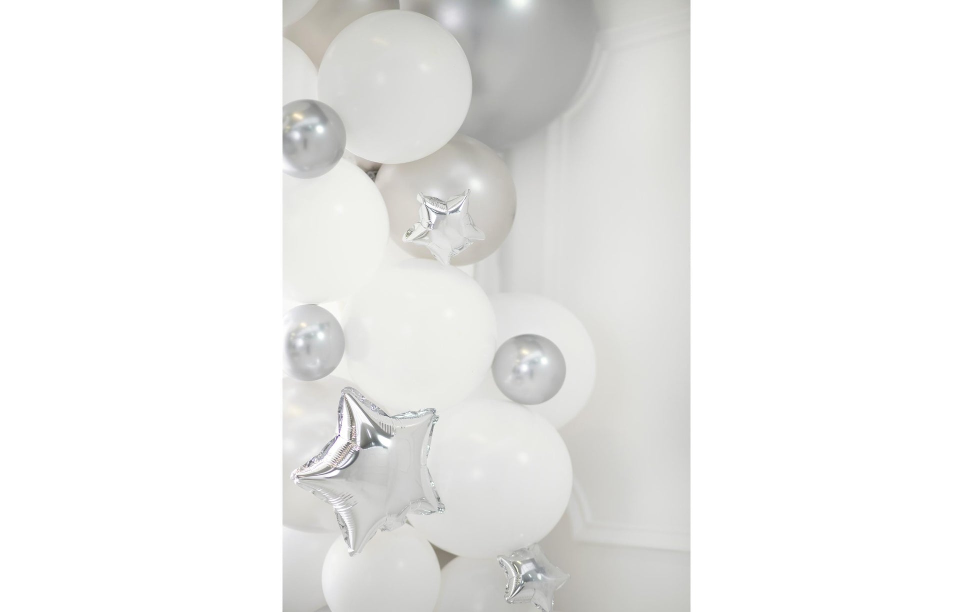 PartyDeco Luftballons – Silber – Ø 12 cm – Latex – 50 Stk