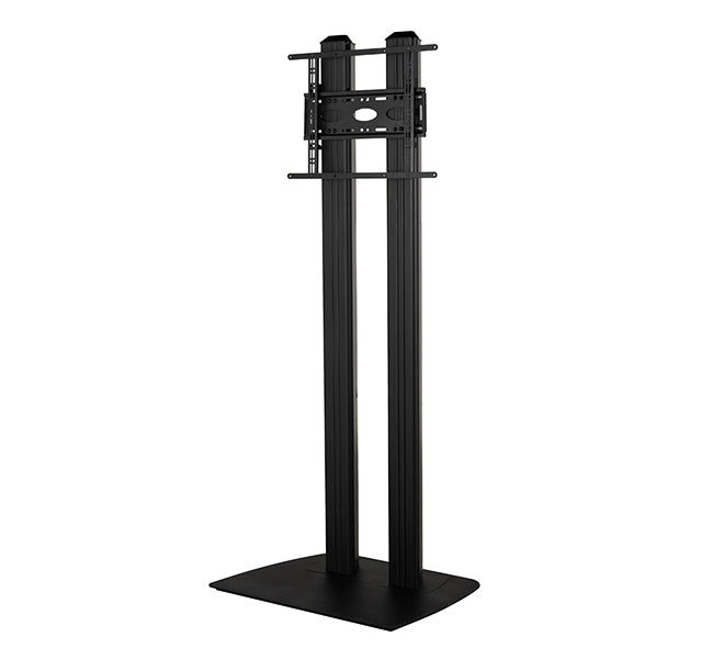 B-Tech Bodenständer – bis 75" – VESA 600×400 – bis 70 kg, Kabelmanagement – Schwarz