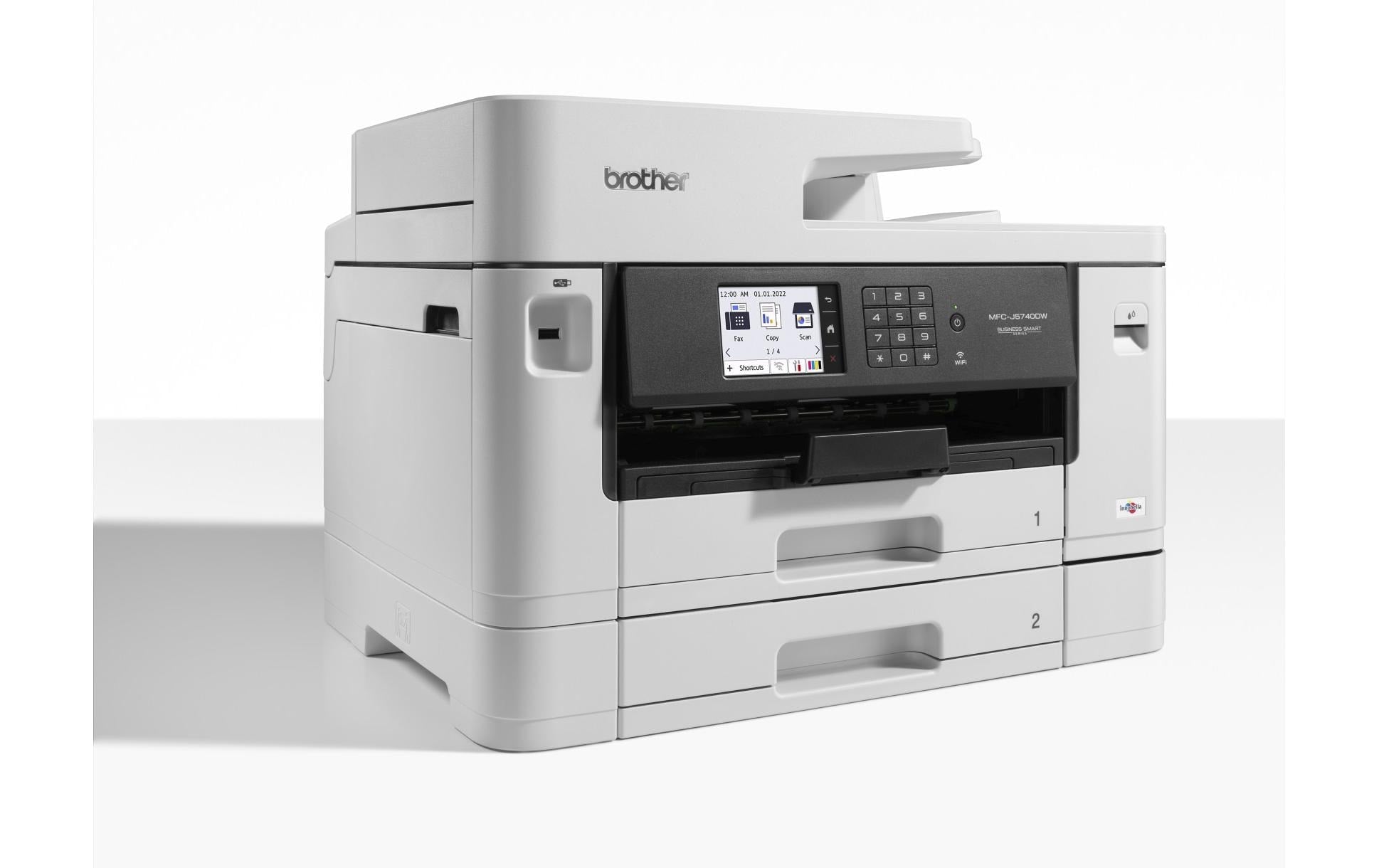 Brother MFC-J5740DW – Farbiges Tintenstrahl-MFP A3, 4-in-1 – USB/LAN/WLAN – Duplex, ADF – 28 S/W-Seiten pro Minute