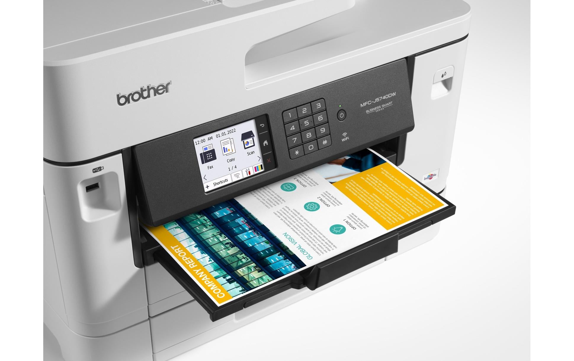 Brother MFC-J5740DW – Farbiges Tintenstrahl-MFP A3, 4-in-1 – USB/LAN/WLAN – Duplex, ADF – 28 S/W-Seiten pro Minute