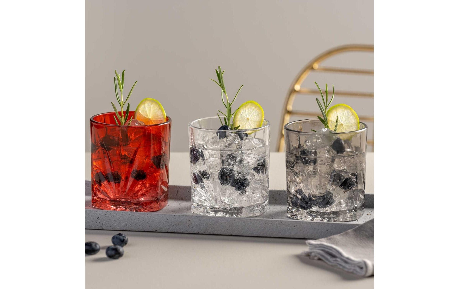 LEONARDO Whiskyglas SOF Capri – 4er Set, 220 ml, Ø 7,9 cm, H 8,5 cm, Glas, Grau, spülmaschinenfest