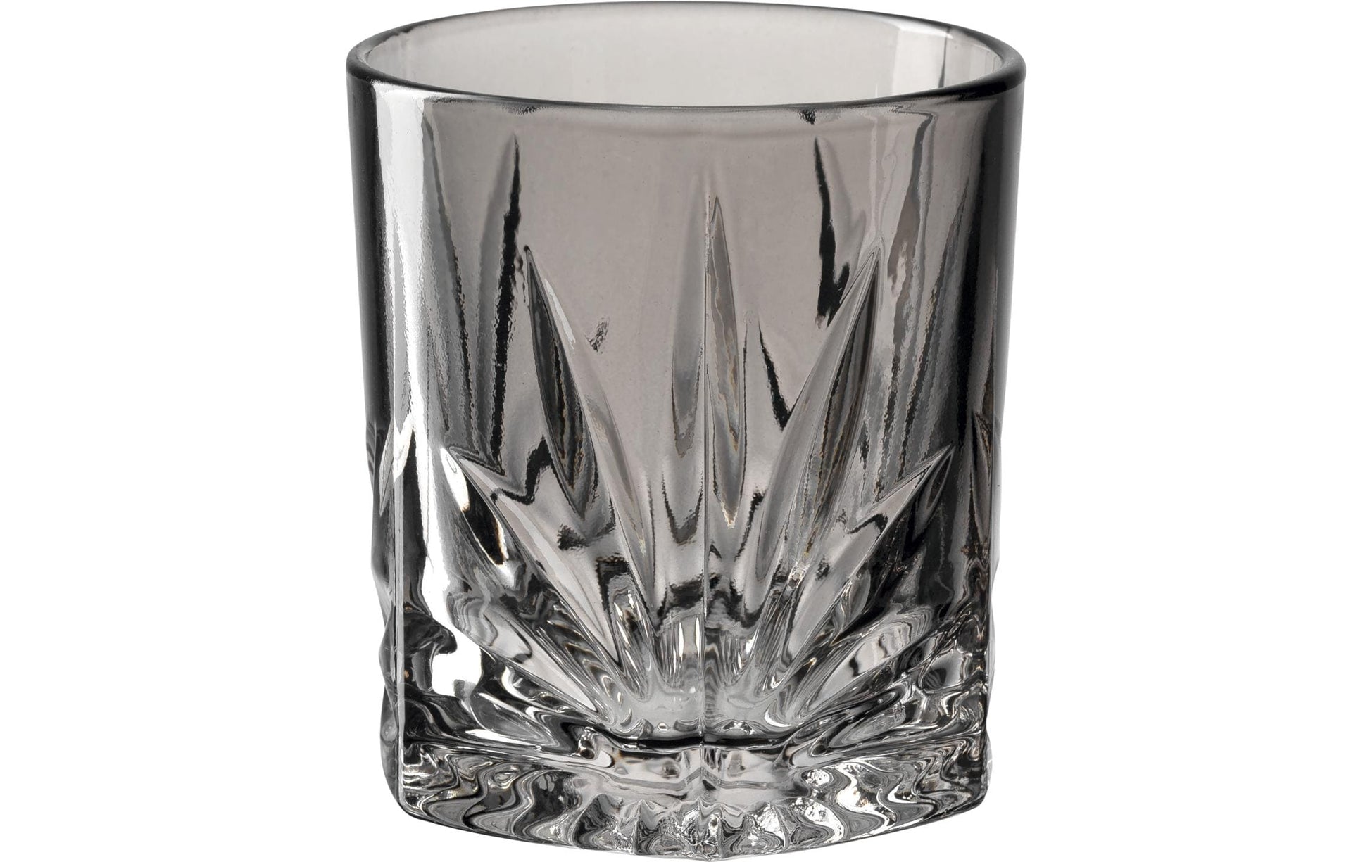 LEONARDO Whiskyglas SOF Capri – 4er Set, 220 ml, Ø 7,9 cm, H 8,5 cm, Glas, Grau, spülmaschinenfest