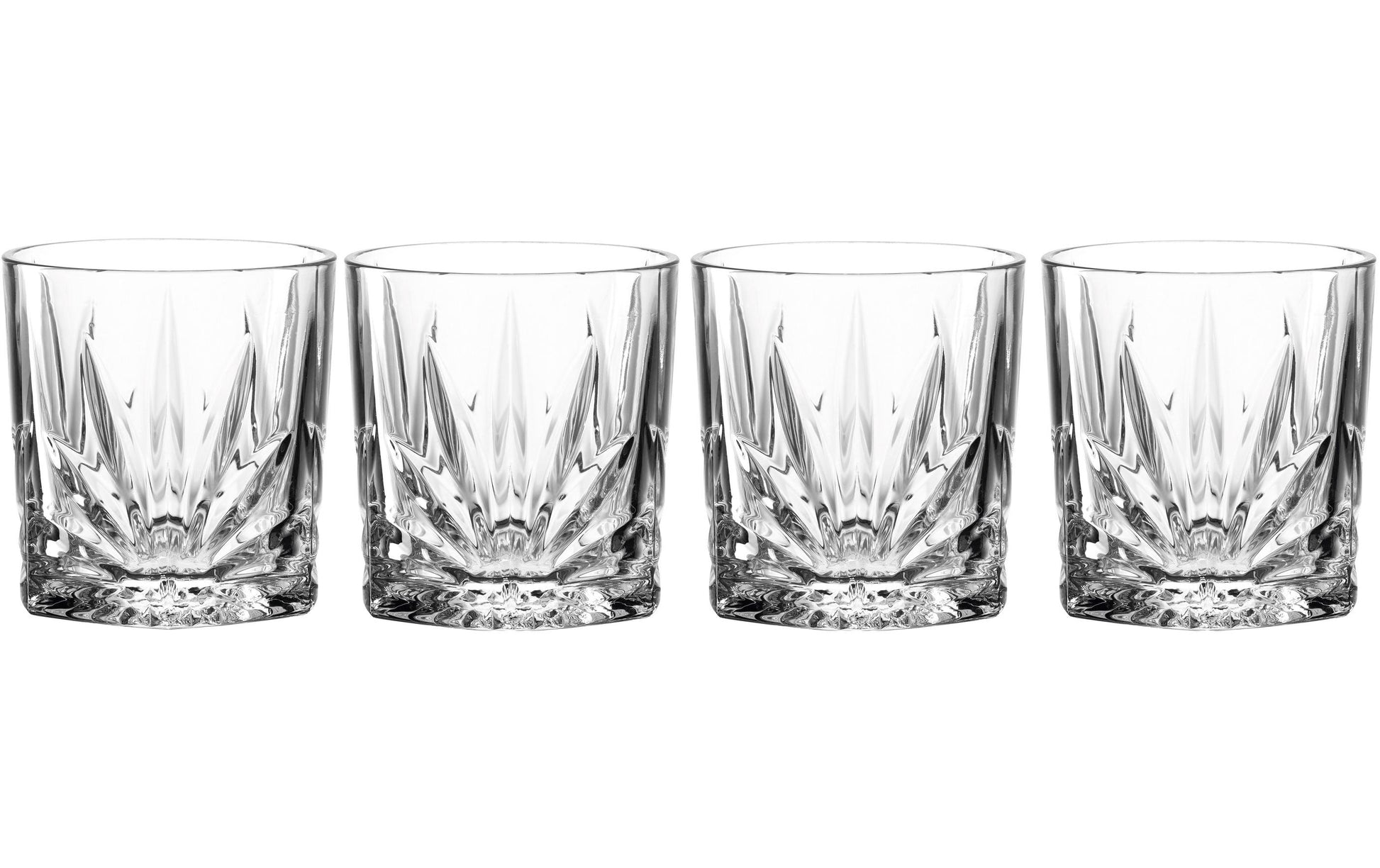 LEONARDO Whiskyglas Capri – 4er Set, 220 ml, Ø 7,6 cm, Kalk-Natron-Glas, Transparent, spülmaschinenfest