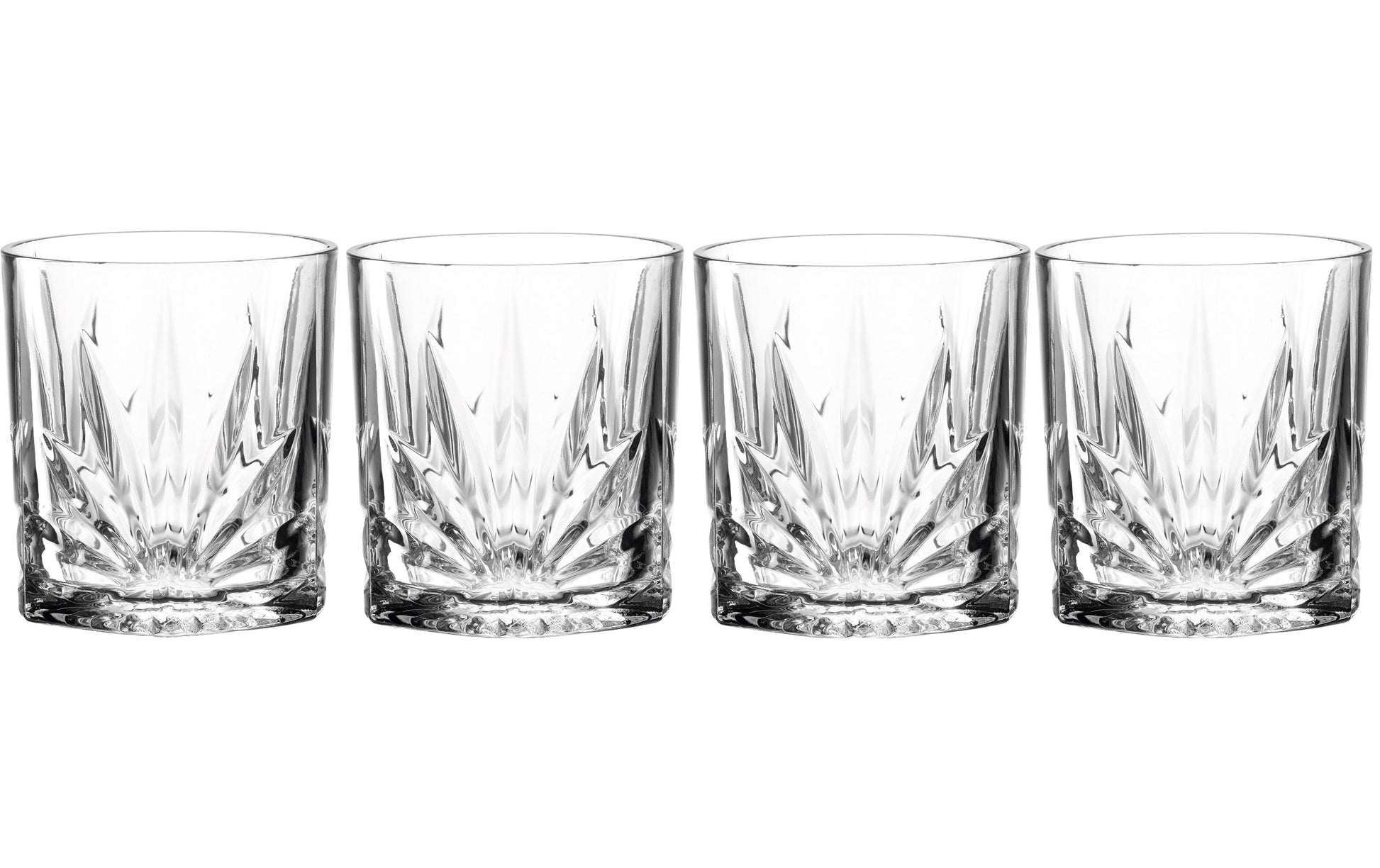 LEONARDO Whiskyglas Capri DOF – 4er Set, 330 ml, Ø 8,5 cm, H 9,5 cm, Glas, Transparent, spülmaschinenfest