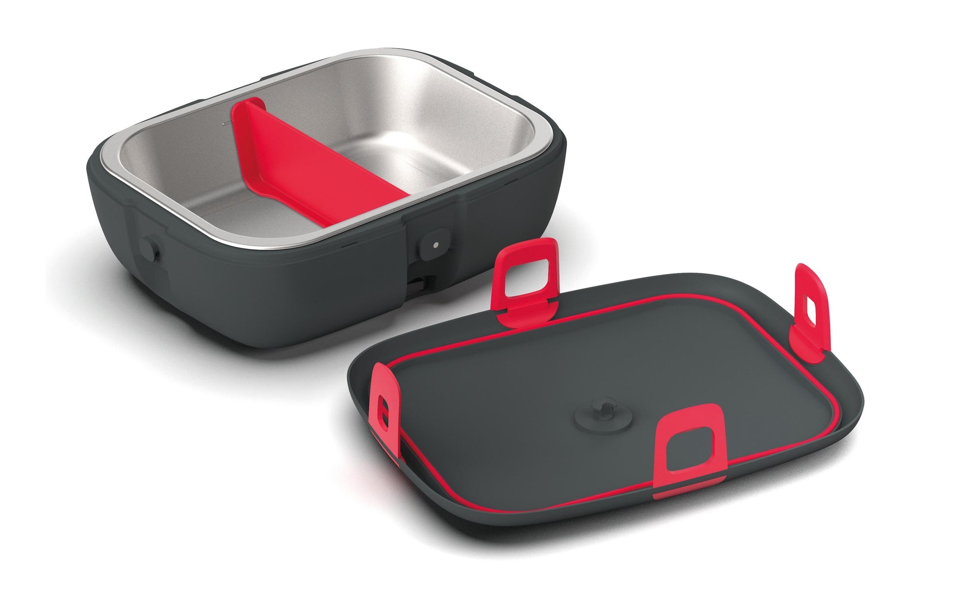 Koenig Essenswärmer HeatsBox B00148 – 925 ml, 90 W, 50–85 °C, Edelstahl, Grau, 22 × 17 × 7 cm