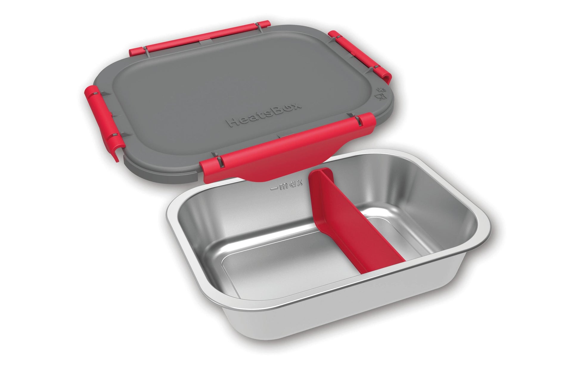 Koenig Essenswärmer HeatsBox B00148 – 925 ml, 90 W, 50–85 °C, Edelstahl, Grau, 22 × 17 × 7 cm