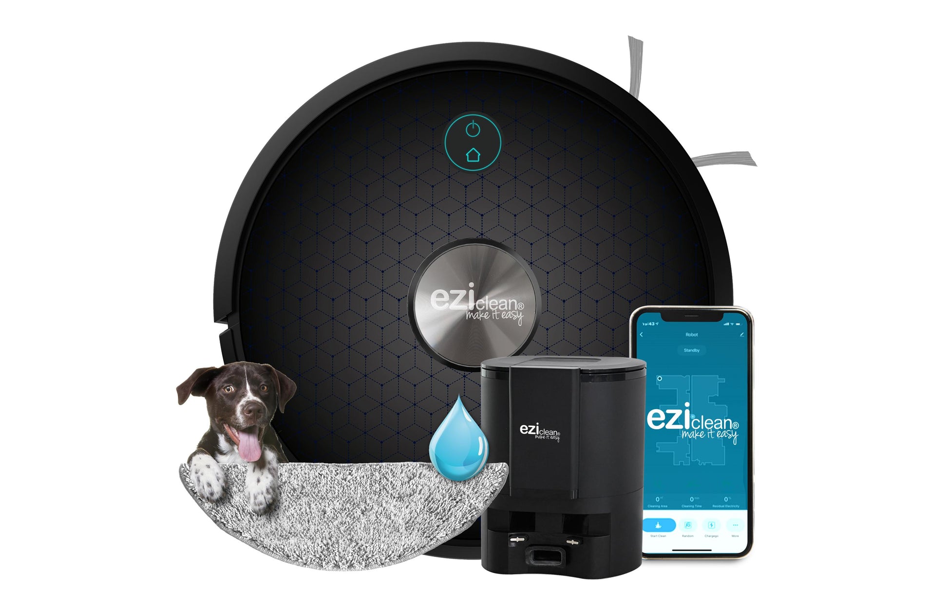 EZIclean Roboterstaubsauger Connect x1200 – 5200 mAh, 30 l, Akkubetrieb, 59 dB(A)