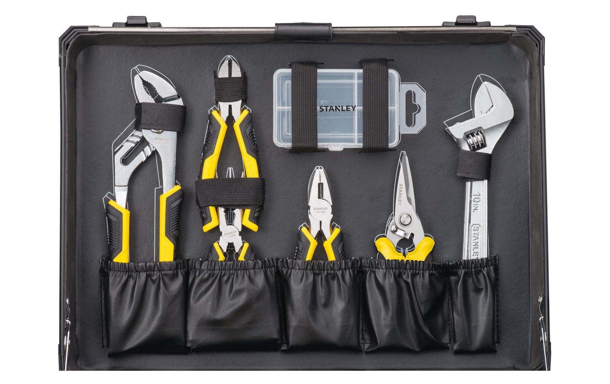 Stanley Reparatur-Toolkit – 61 Bits, 8 Schraubendreher – Schwarz, Gelb – 142 Stück