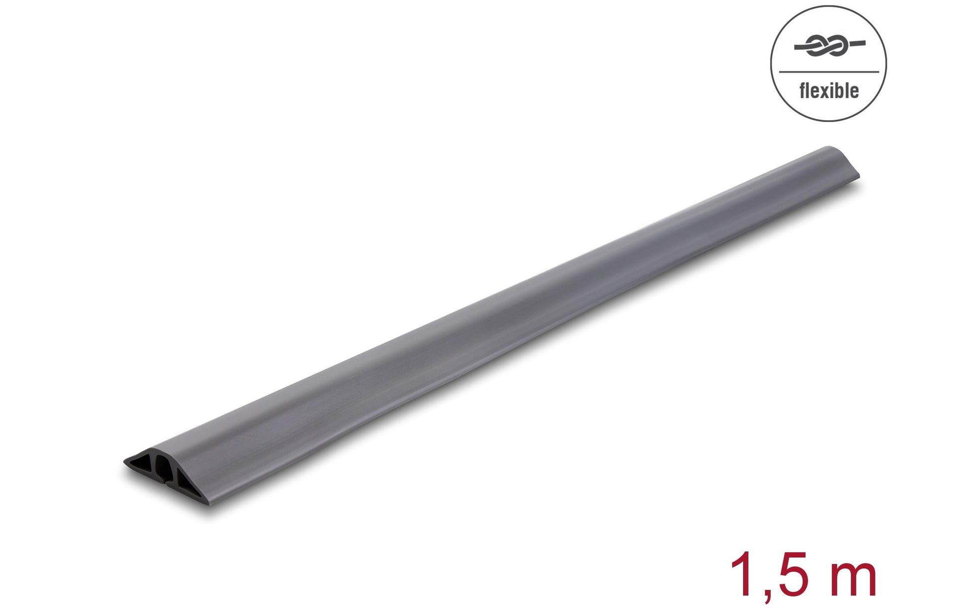 DeLOCK Wandkanal – 50×13 mm – 1,5 m – PVC – Grau, selbstklebend