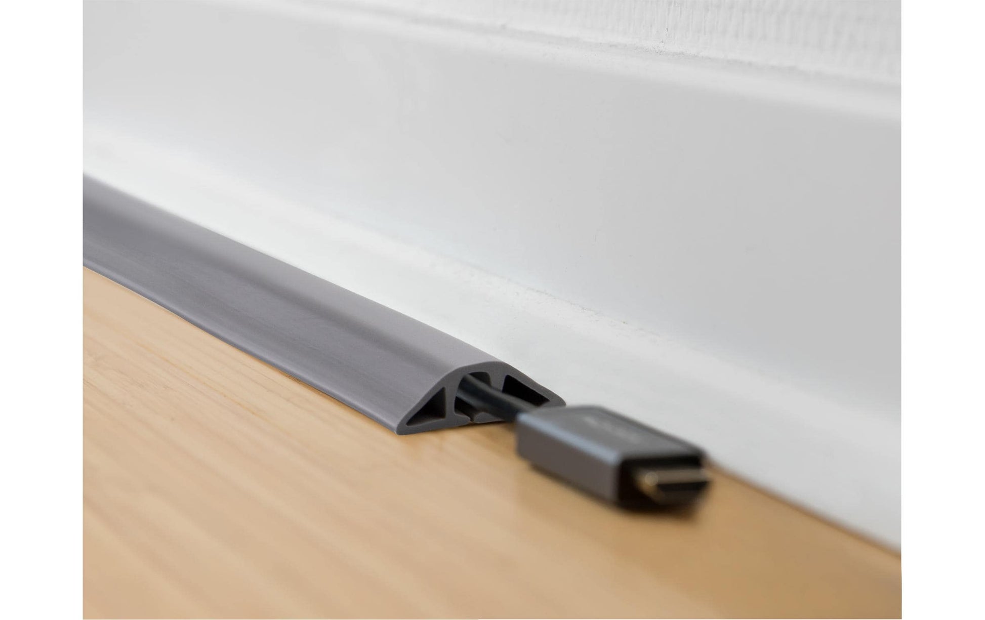DeLOCK Wandkanal – 50×13 mm – 1,5 m – PVC – Grau, selbstklebend
