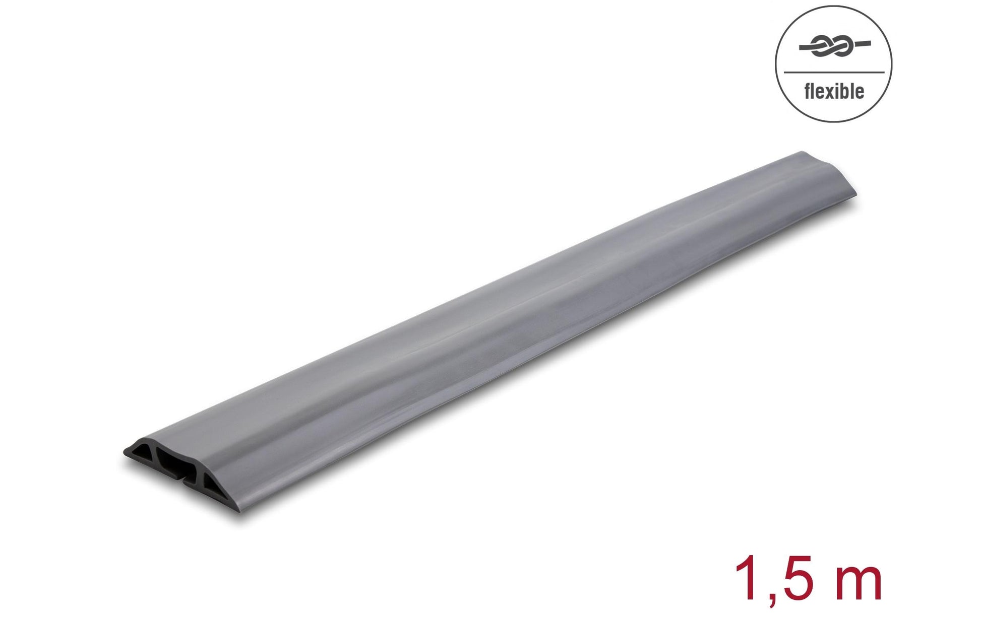 DeLOCK Kabelkanal, 1'500×70×13 mm, selbstklebend, PVC – grau