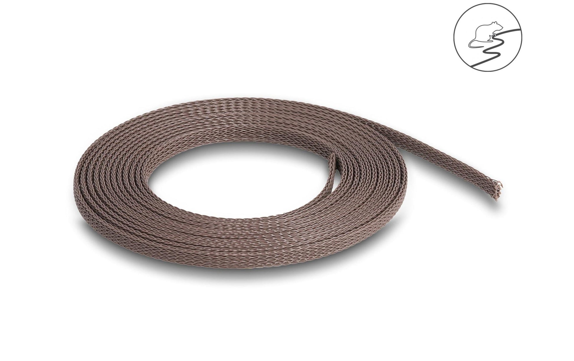 DeLOCK Kabelschlauch Ø 3 mm, 2 m, wiederverwendbar – Braun