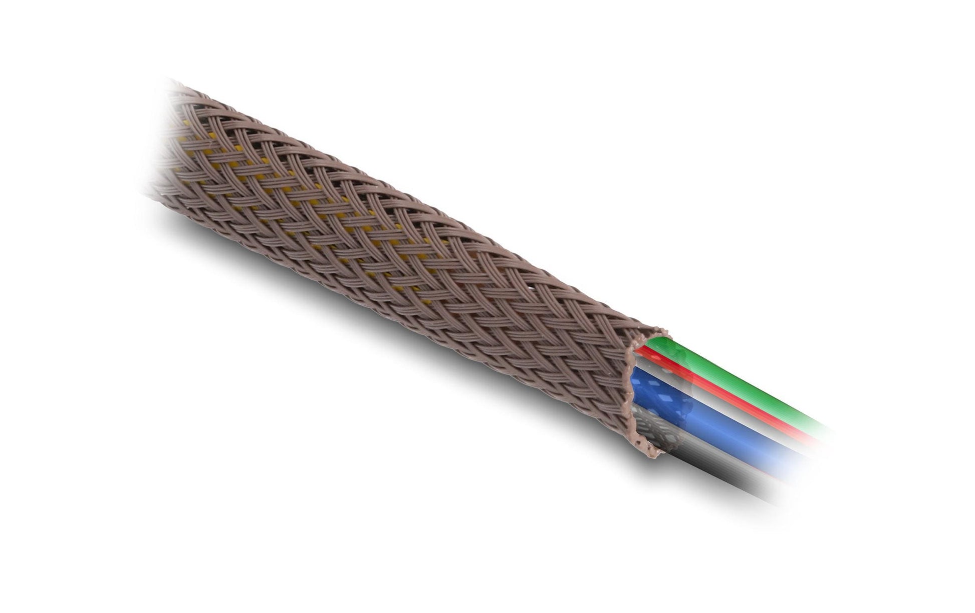 DeLOCK Kabelschlauch Ø 3–9 mm, 5 m, dehnbar, nagerfest – braun