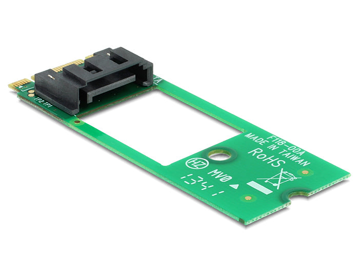 DeLOCK 62517 Adapterplatine M.2 zu SATA – 6 Gbit/s, M.2 Key-B, für 2,5" SATA – Grün