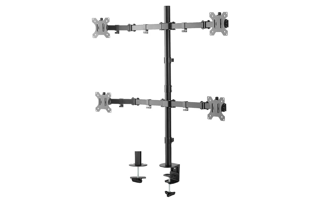 Neomounts FPMA D550D4 – Monitorarm, 4-fach, neigbar und schwenkbar, bis 32", 6 kg pro Bildschirm, schwarz
