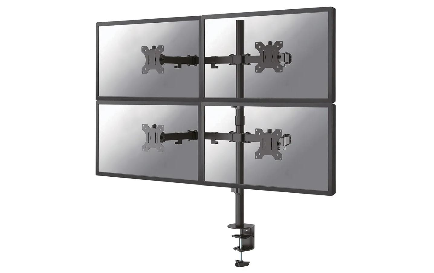 Neomounts FPMA D550D4 – Monitorarm, 4-fach, neigbar und schwenkbar, bis 32", 6 kg pro Bildschirm, schwarz