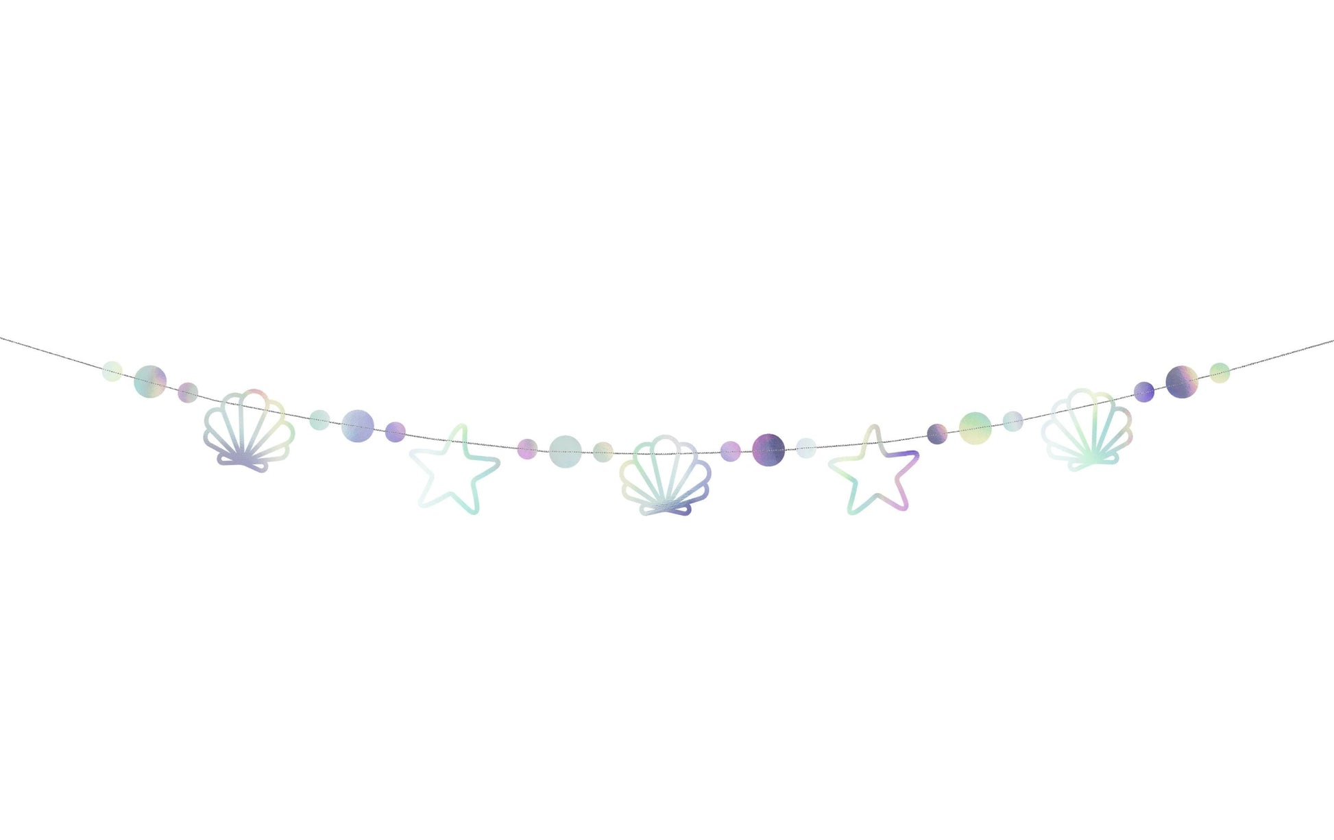PartyDeco Girlande Meerjungfrau – Blau – 1,65 m – Papier – 1 Stk