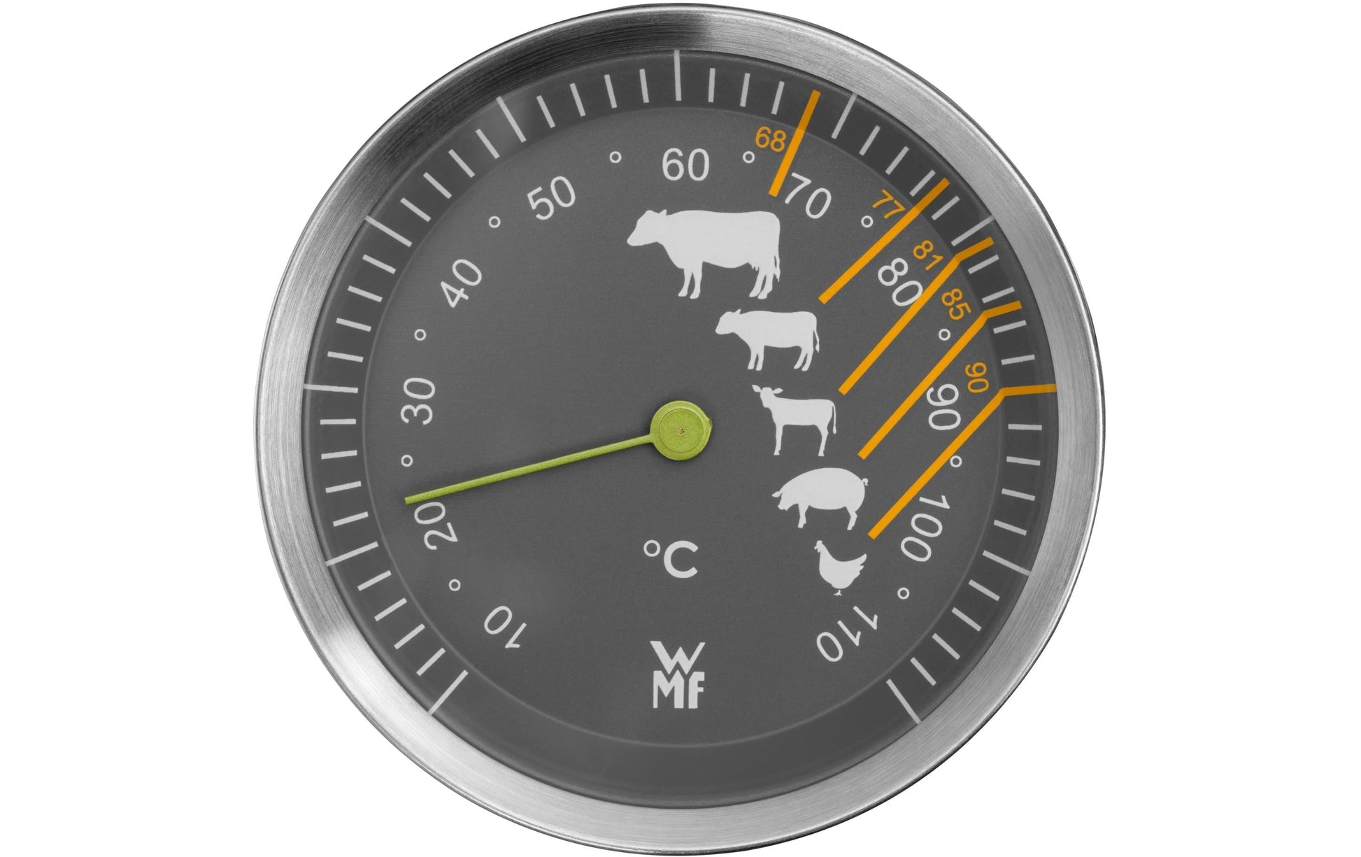 WMF Scala – Bratenthermometer Ø 6,7 × 17 cm, Edelstahl/Glas, Silber