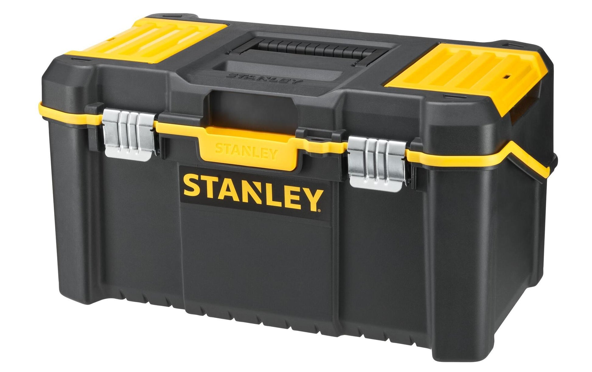 Stanley Werkzeugbox 24 l – leer, Hartschalenkoffer, 2 Fächer, schwarz, Kunststoff, B 490 × H 290 × T 250 mm