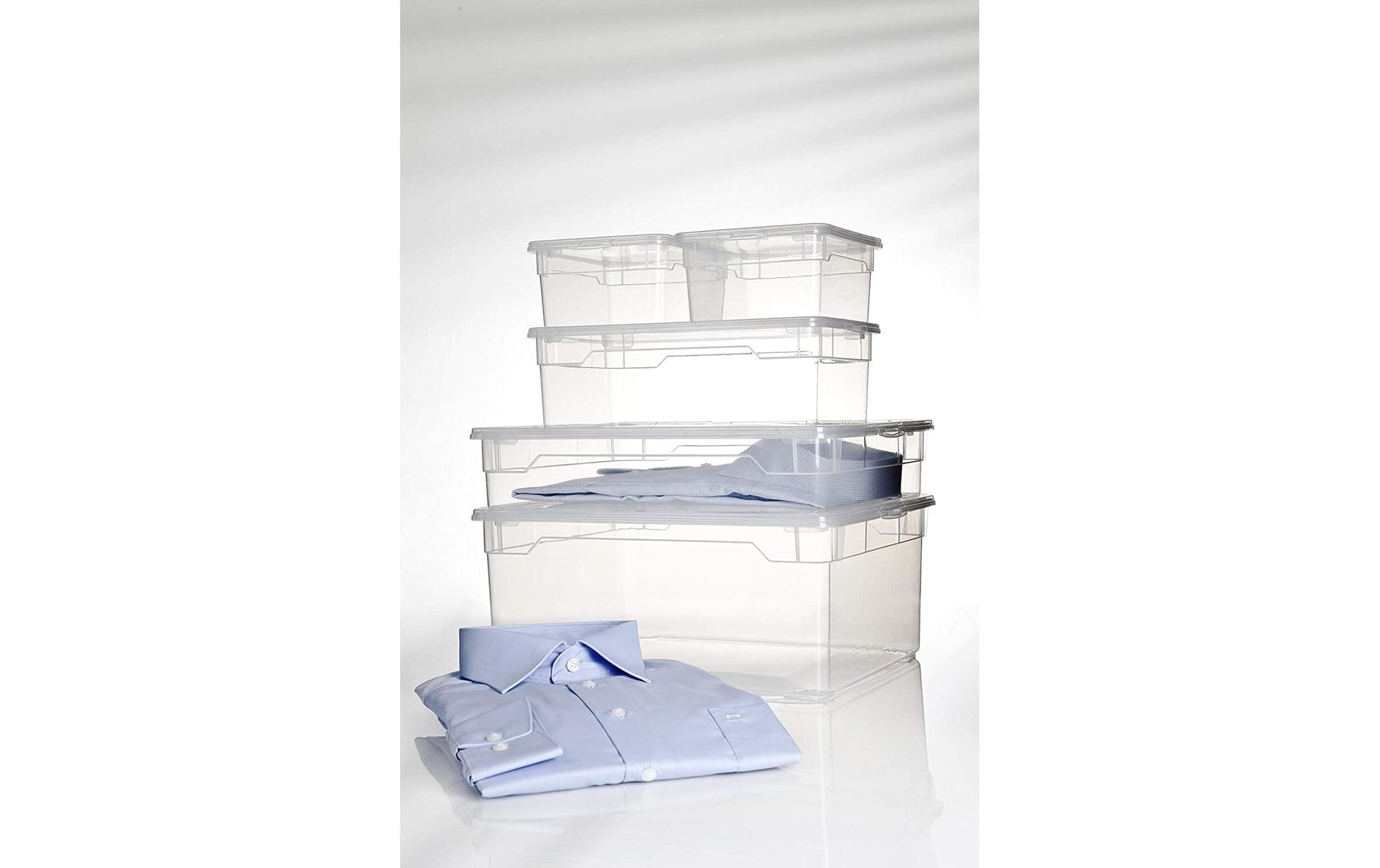 Rotho Clear Box Ablageschale – transparent – 335 × 110 × 190 mm