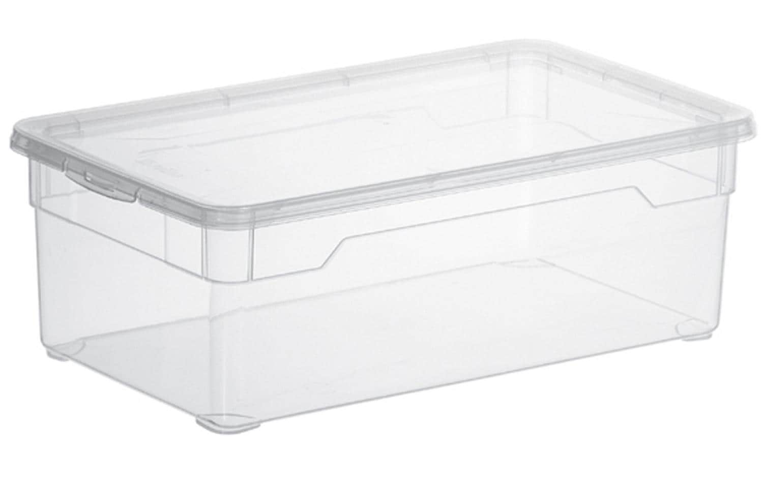 Rotho Clear Box Ablageschale – transparent – 335 × 110 × 190 mm