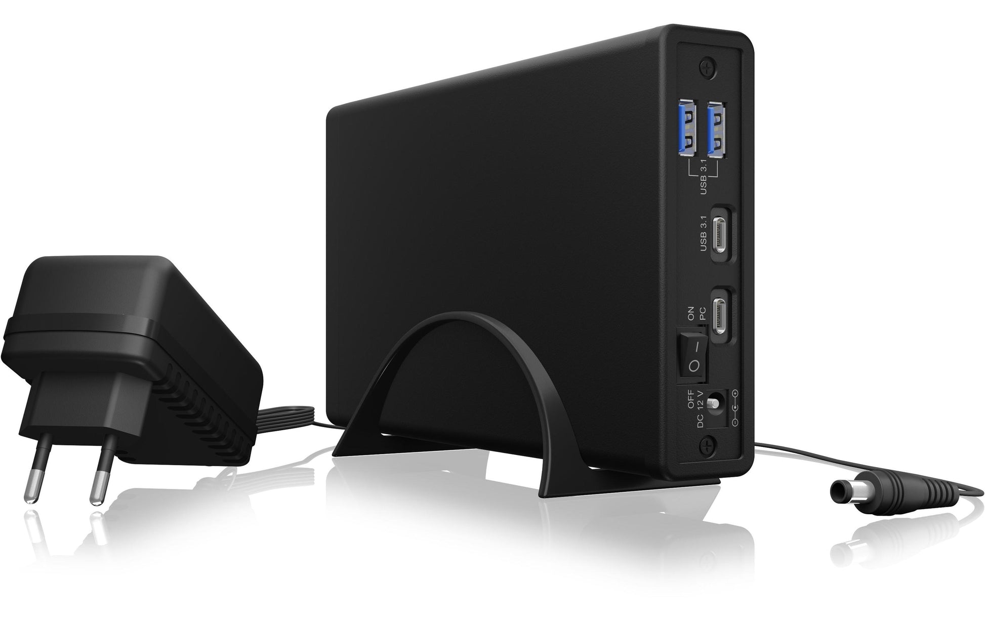 ICY BOX IB-382H-C31 – 1-Bay Desktop Gehäuse – USB 3.2 Gen2 (10 Gbit/s), SATA III, für 2,5"/3,5" HDD/SSD