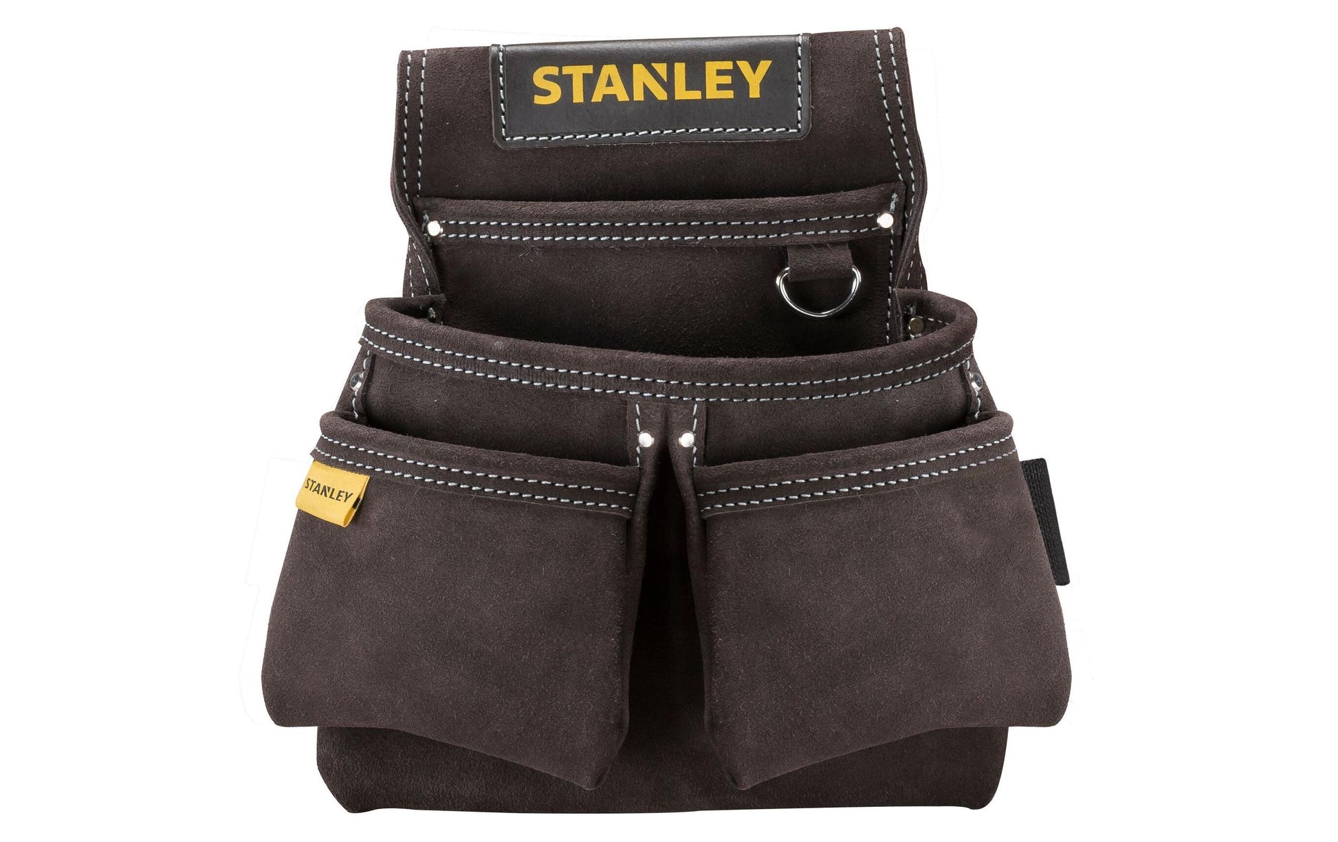 Stanley Werkzeugtasche mit 4 Fächern, schwarz, Büffelleder, B 300 × H 330 × T 70 mm