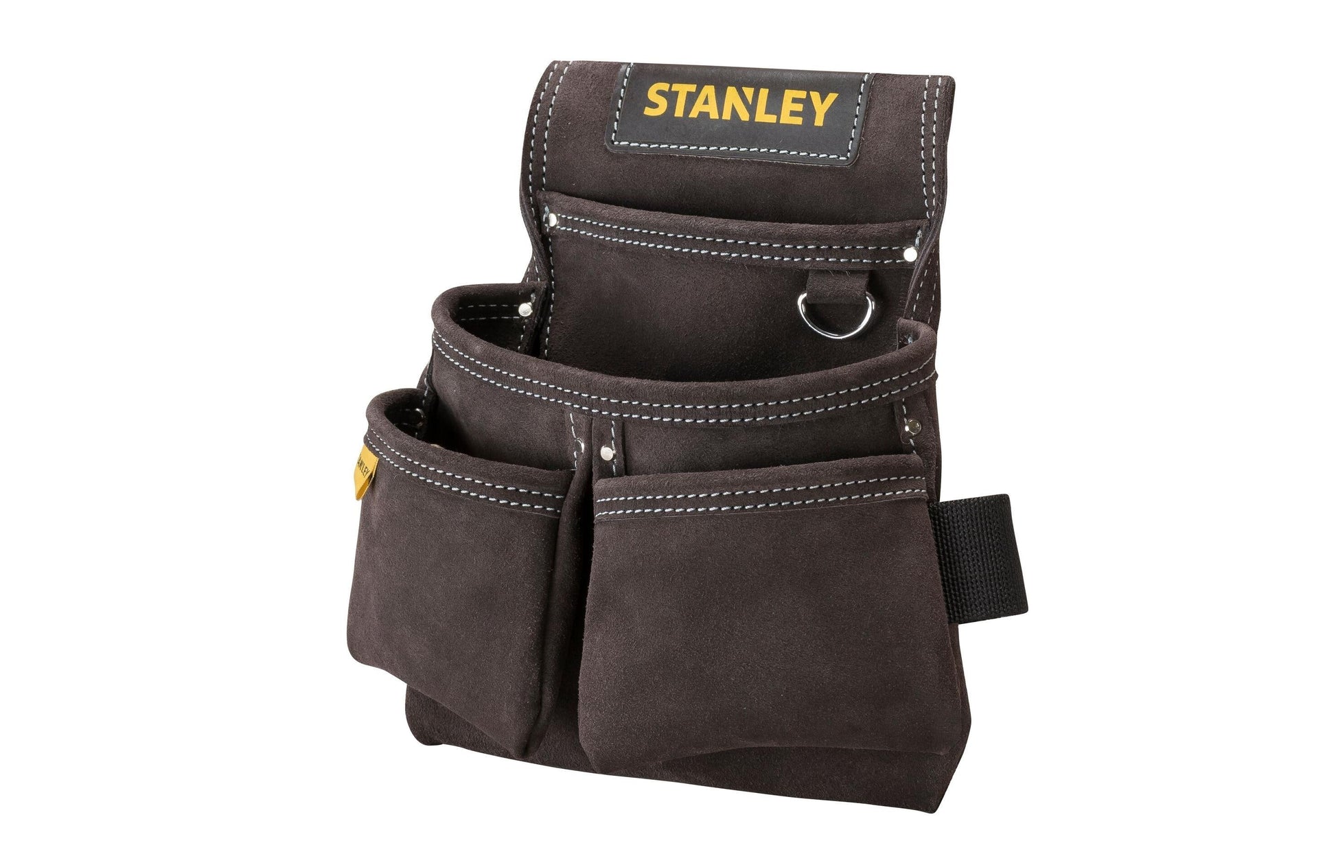 Stanley Werkzeugtasche mit 4 Fächern, schwarz, Büffelleder, B 300 × H 330 × T 70 mm
