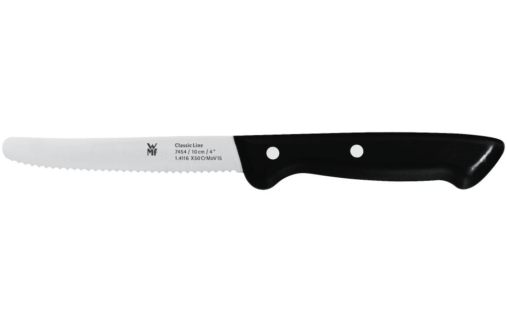 WMF Classic Line – Vespermesser 11 cm, Edelstahlklinge, Kunststoffgriff, schwarz