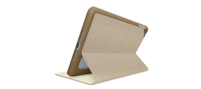 Logitech Hinge Folio – iPad mini, Braun, Polycarbonat/Polyester/Polyurethan
