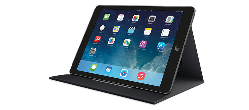 Logitech Turnaround Folio – iPad Air, Schwarz, Mikrofaser, Polycarbonat, Polyurethan