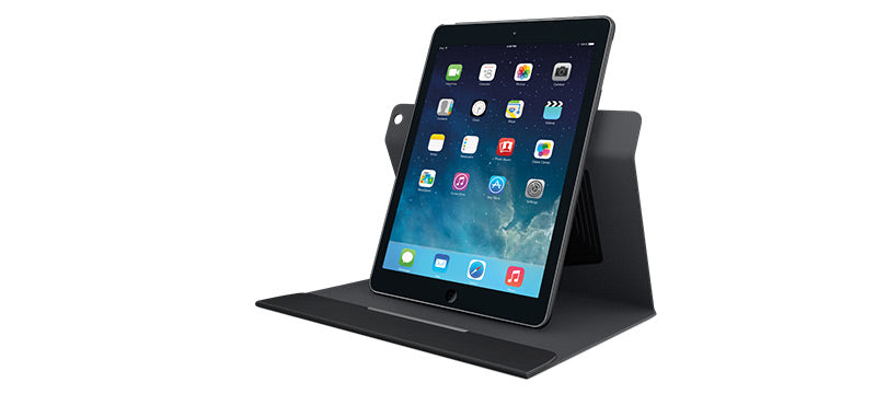 Logitech Turnaround Folio – iPad Air, Schwarz, Mikrofaser, Polycarbonat, Polyurethan